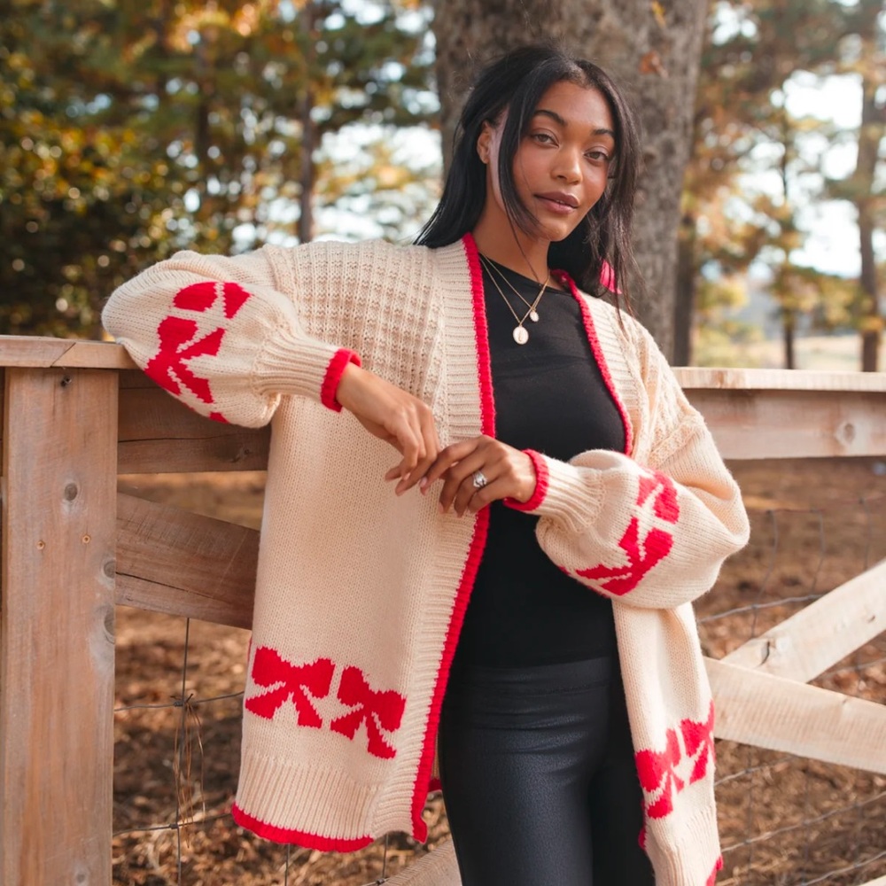 The post sold out bow sweater